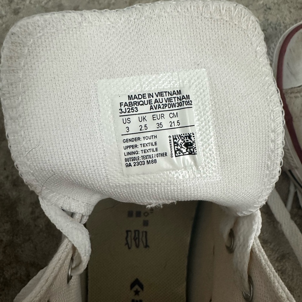 Converse Kids White High-Top Sneakers - Picture 3 of 4